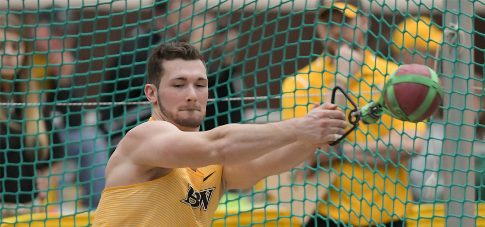 Senior All-OAC thrower Zak Dysert broke the BW weight throw school record at the All-Ohio Indoor Championships