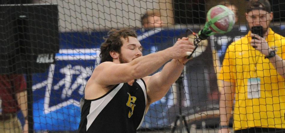 Senior All-OAC thrower Zak Dysert placed 17th in the weight throw at the NCAA Championships (Photo courtesy of D3photography)