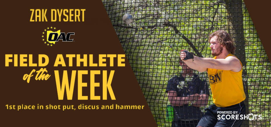 Dysert Earns OAC Men's Field Athlete of the Week Honor