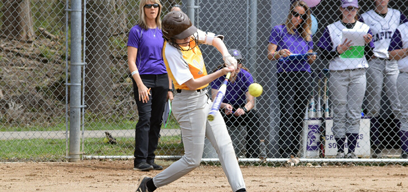 Macy Leach had a career-high four hits and a career-best tying three RBIs in game two. (Photo Courtesy of Jeff Boledovic)