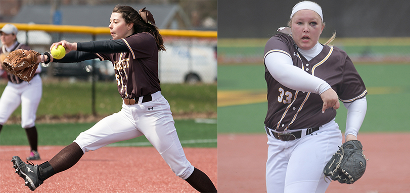 Abby Cosart and Sam Mott pitched the Yellow Jackets to first OAC sweep of season.  (Photos Courtesy of Jesse Kucewicz)