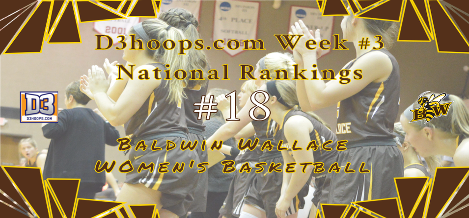 Women's Basketball Jumps Two Spots in Week 3 National Rankings at No. 18