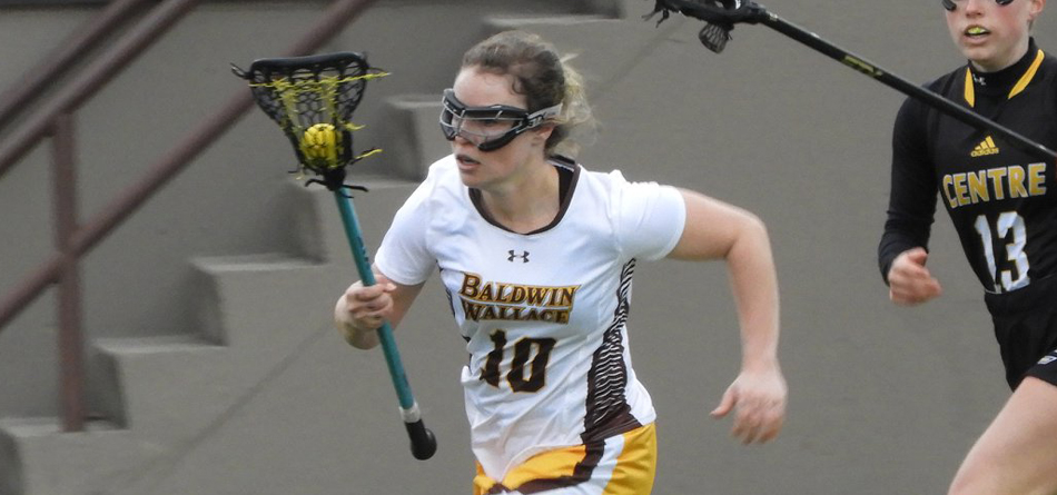 Senior two-time All-OAC midfielder Megan Patrick was the only multi-goal scorer in BW's 12-6 loss to Occidental (Photo courtesy of Lori Moran)