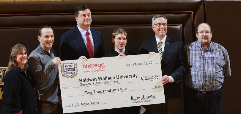 Baldwin Wallace University Student-Athlete Jesse Gunter Recognized with the Haier Achievement Award