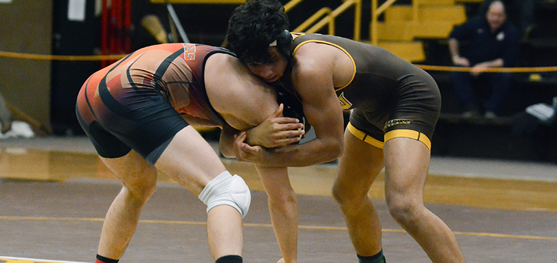 Anthony Arroyo claimed his 100th victory in the Waynesburg Duals