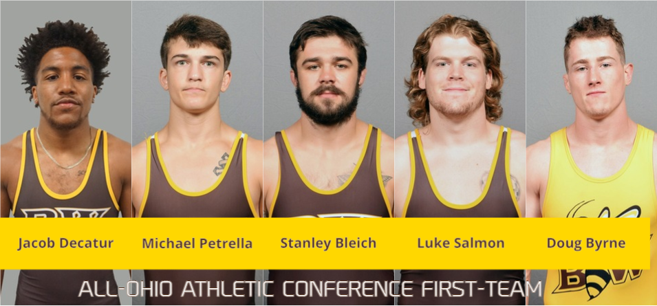 Five Wrestlers Selected to All-OAC Team, Coaching Staff Tabbed as Staff of the Year