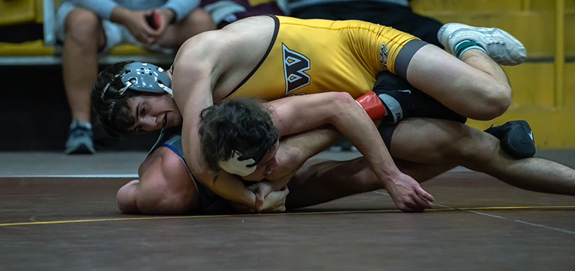 Michael Petrella Picked Up a Pinfall Victory (Anna Habestro '22)
