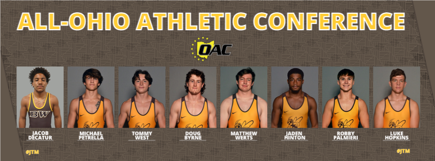 Eight Men’s Wrestlers Selected to All-OAC Team, Coaching Staff Tabbed as Staff of the Year for Second Straight Season