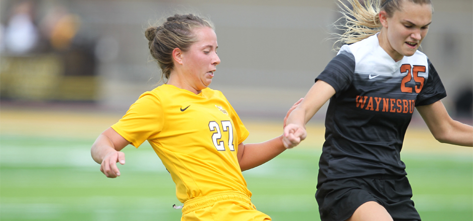 Junior forward Claire Cuthbertson scored her first two career goals in the final five minutes of BW's 4-0 win over Waynesburg (Photo courtesy of John Reid)