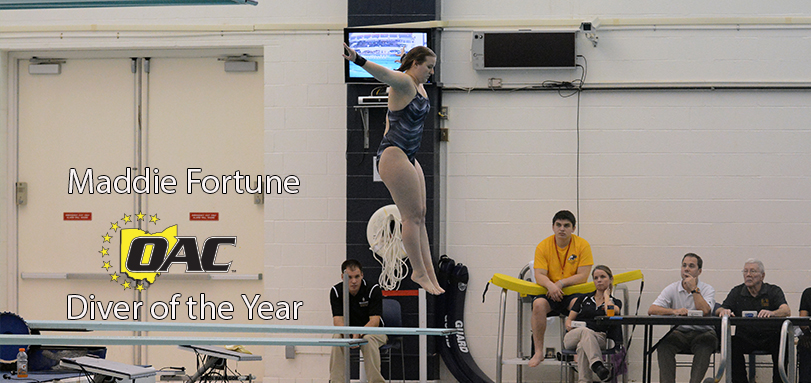 Fortune Repeats as Diver of the Year to Lead Women's Swimming and Diving to Fourth Place at OAC Championships