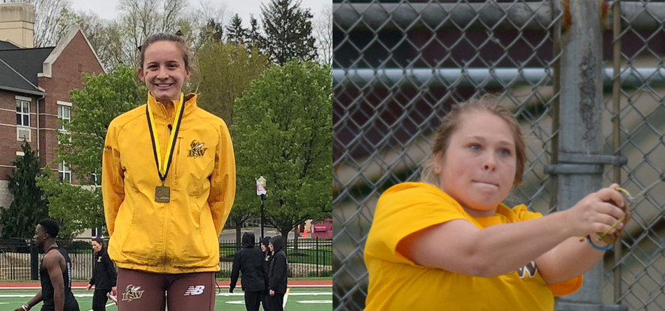 Kelly Brennan and Brooke Buckhannon combined for three OAC titles on Day 2 of the 2019 OAC Outdoor Championships (Brennan photo courtesy of Ryan Ladd)