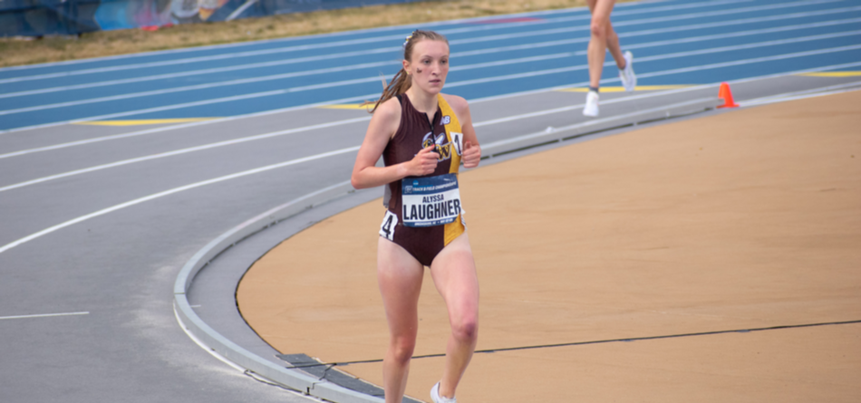 Junior All-OAC and Academic All-OAC distance runner Alyssa Laughner earned All-American honors at the 2021 NCAA Division III Outdoor Championships (Photo courtesy of Abbey Lipcsik/Elon University)