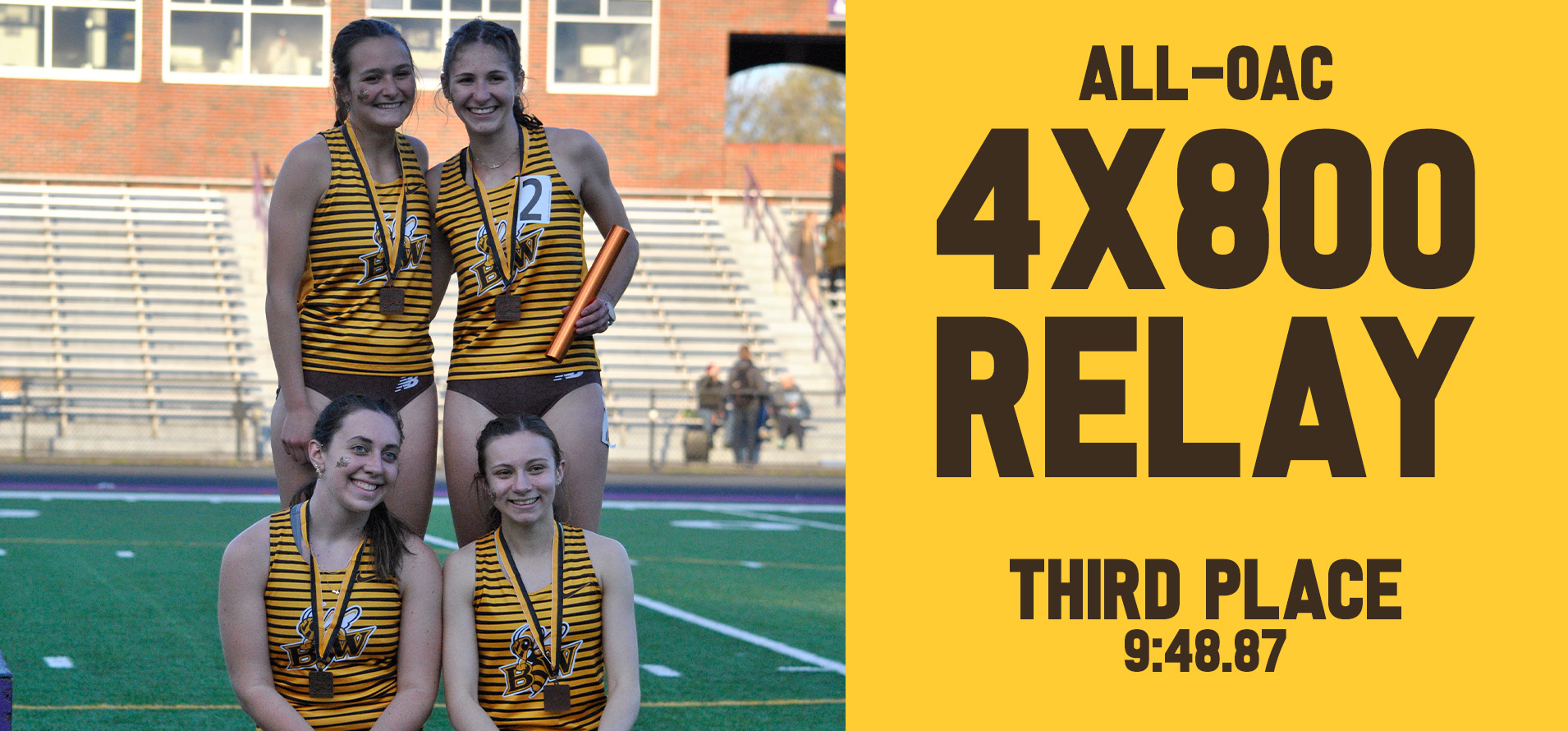 Relay Team Earns OAC Honors; Women's Outdoor Track and Field Complete Day One of OAC Championships Tied For Sixth Place