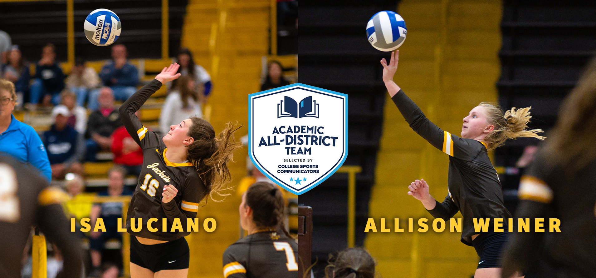 Isa Luciano and Allison Weiner earn Academic All-District honors (photos courtesy of Erik Drost '11)