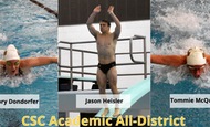 Three Swimming and Diving Student-Athletes Garner CSC Academic All-District Accolades