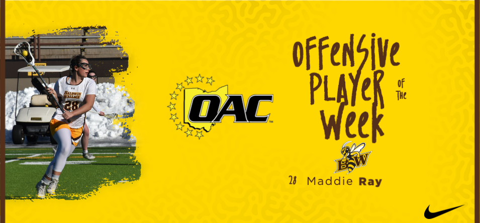 Ray Earns First Career OAC Women’s Lacrosse Offensive Player of the Week Honors