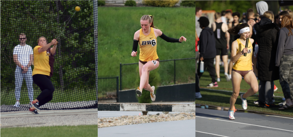 Brooke Buckhannon, Alyssa Laughner and Hope Murphy qualified for the NCAA Championships (Laughner and Murphy photos courtesy of Heidelberg University Athletics)
